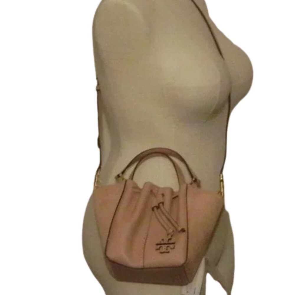 Tory Burch $448 90475 McGraw Mini Drawstring Dragonfly Satchel Meadowsweet NWT! - Picture 3 of 5